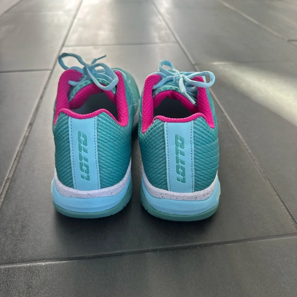 Lotto Mirage 300 III SPD Womens Tennis Shoes MSRP $110 Blue Green - Picture 3 of 6